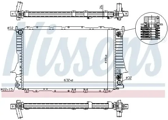 Kühler, Motorkühlung NISSENS 60476 Bild Kühler, Motorkühlung NISSENS 60476