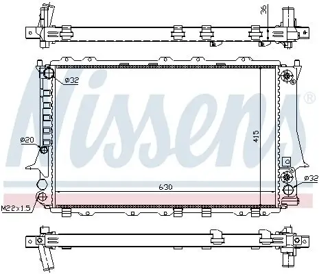 Kühler, Motorkühlung NISSENS 60480 Bild Kühler, Motorkühlung NISSENS 60480