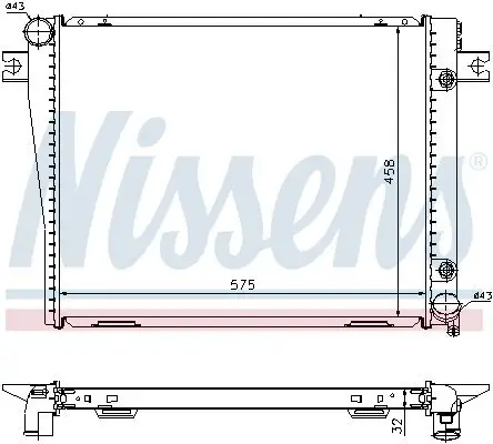 Kühler, Motorkühlung NISSENS 60601A Bild Kühler, Motorkühlung NISSENS 60601A