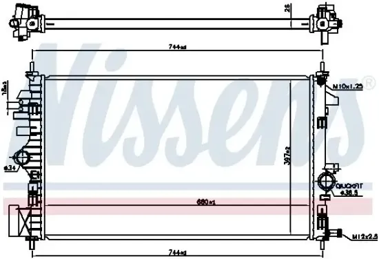 Kühler, Motorkühlung NISSENS 606047 Bild Kühler, Motorkühlung NISSENS 606047