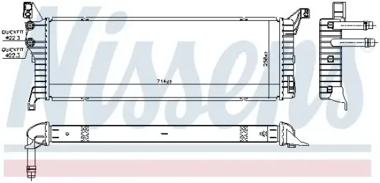 Kühler, Motorkühlung NISSENS 606087 Bild Kühler, Motorkühlung NISSENS 606087