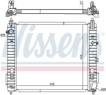 Kühler, Motorkühlung NISSENS 606139 Bild Kühler, Motorkühlung NISSENS 606139