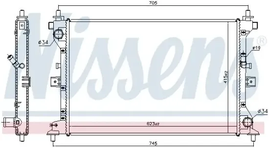 Kühler, Motorkühlung NISSENS 606148 Bild Kühler, Motorkühlung NISSENS 606148