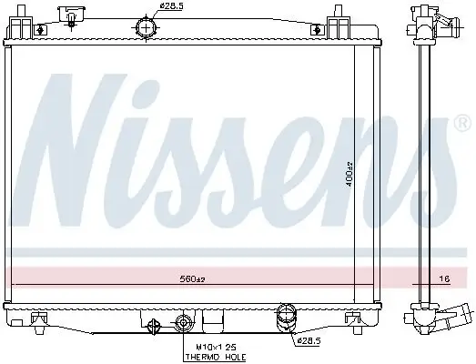 Kühler, Motorkühlung NISSENS 606183 Bild Kühler, Motorkühlung NISSENS 606183