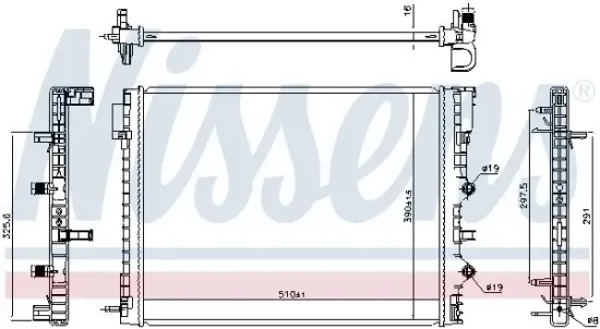 Niedertemperaturkühler, Ladeluftkühler NISSENS 606217 Bild Niedertemperaturkühler, Ladeluftkühler NISSENS 606217