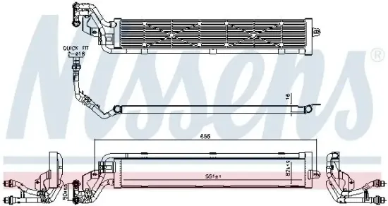 Kühler, Motorkühlung NISSENS 606268 Bild Kühler, Motorkühlung NISSENS 606268