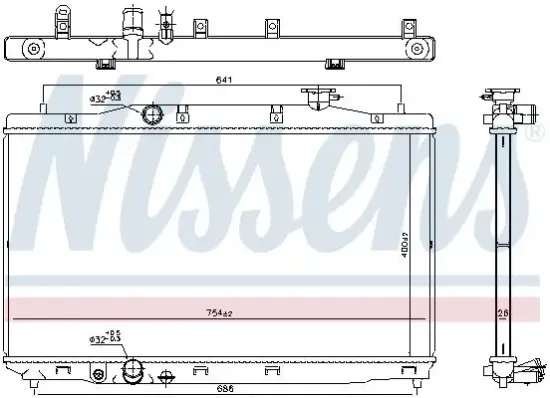 Kühler, Motorkühlung NISSENS 606294 Bild Kühler, Motorkühlung NISSENS 606294