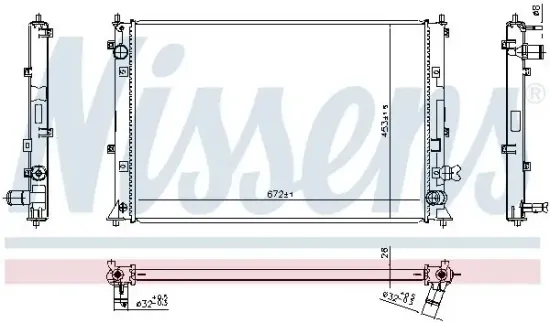 Kühler, Motorkühlung NISSENS 606297 Bild Kühler, Motorkühlung NISSENS 606297