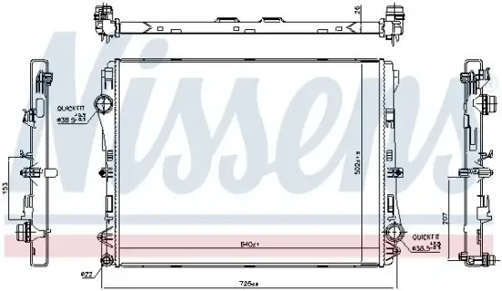 Kühler, Motorkühlung NISSENS 606301 Bild Kühler, Motorkühlung NISSENS 606301