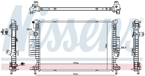 Kühler, Motorkühlung NISSENS 606387