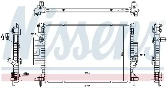 Kühler, Motorkühlung NISSENS 606387 Bild Kühler, Motorkühlung NISSENS 606387