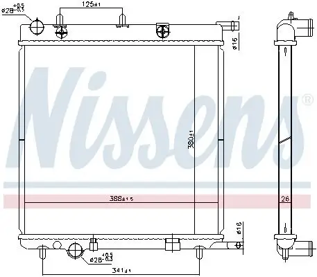 Kühler, Motorkühlung NISSENS 606400 Bild Kühler, Motorkühlung NISSENS 606400