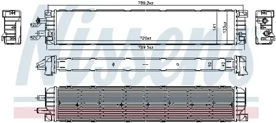 Kühler, Motorkühlung NISSENS 606401 Bild Kühler, Motorkühlung NISSENS 606401