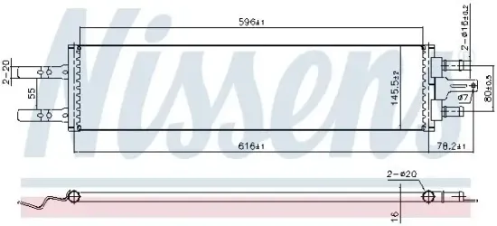 Kühler, Motorkühlung NISSENS 606420 Bild Kühler, Motorkühlung NISSENS 606420