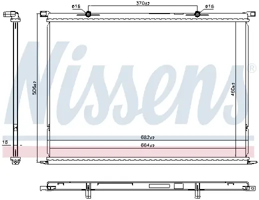 Kühler, Motorkühlung NISSENS 606423 Bild Kühler, Motorkühlung NISSENS 606423