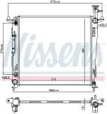 Kühler, Motorkühlung NISSENS 606428