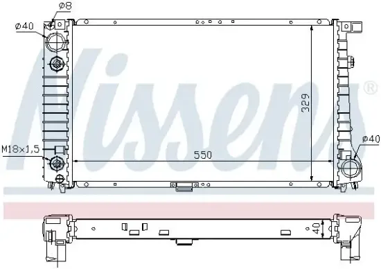 Kühler, Motorkühlung NISSENS 60642A Bild Kühler, Motorkühlung NISSENS 60642A