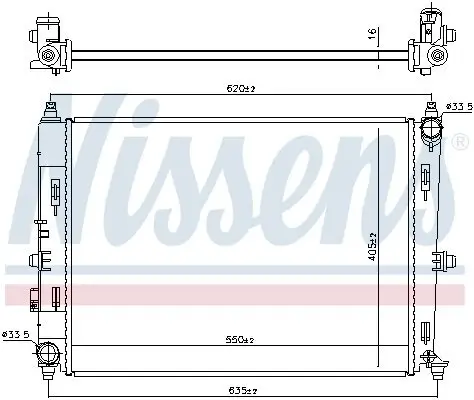 Kühler, Motorkühlung NISSENS 606528 Bild Kühler, Motorkühlung NISSENS 606528