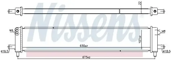 Kühler, Motorkühlung NISSENS 606545 Bild Kühler, Motorkühlung NISSENS 606545