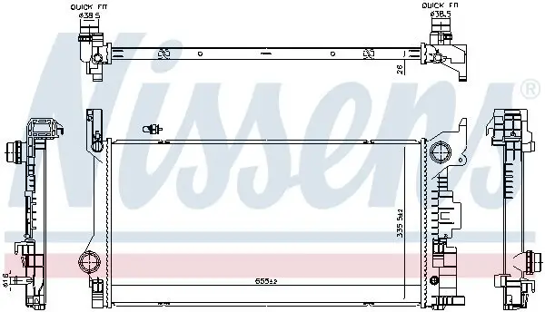 Kühler, Motorkühlung NISSENS 606565