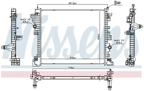 Kühler, Motorkühlung NISSENS 606568 Bild Kühler, Motorkühlung NISSENS 606568