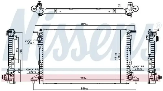 Kühler, Motorkühlung NISSENS 606578 Bild Kühler, Motorkühlung NISSENS 606578