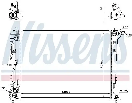 Kühler, Motorkühlung NISSENS 606604 Bild Kühler, Motorkühlung NISSENS 606604