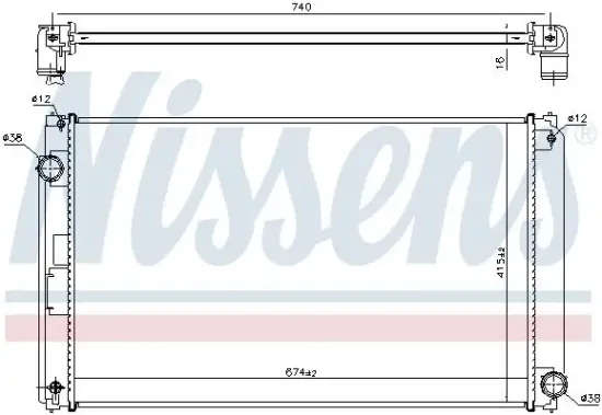 Kühler, Motorkühlung NISSENS 606610 Bild Kühler, Motorkühlung NISSENS 606610