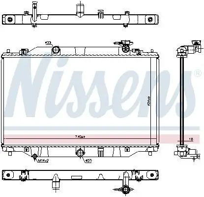 Kühler, Motorkühlung NISSENS 606698 Bild Kühler, Motorkühlung NISSENS 606698