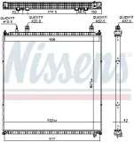 Kühler, Motorkühlung NISSENS 606811