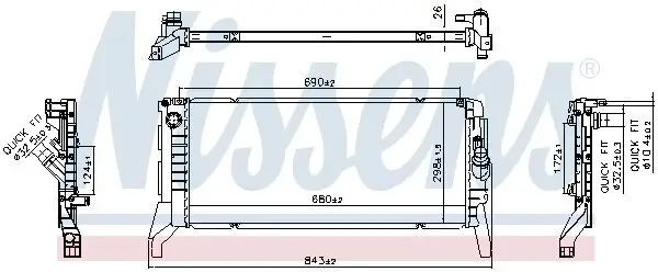 Kühler, Motorkühlung NISSENS 606789