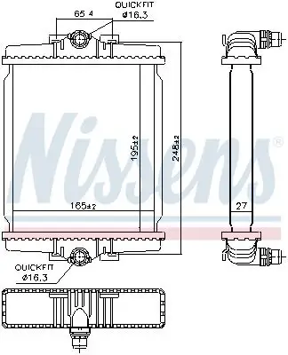 Kühler, Motorkühlung NISSENS 606863 Bild Kühler, Motorkühlung NISSENS 606863