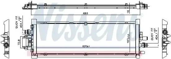 Kühler, Motorkühlung NISSENS 606906 Bild Kühler, Motorkühlung NISSENS 606906