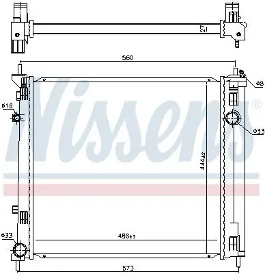 Kühler, Motorkühlung NISSENS 606950 Bild Kühler, Motorkühlung NISSENS 606950