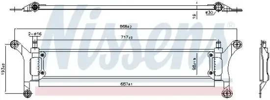 Kühler, Motorkühlung NISSENS 606955 Bild Kühler, Motorkühlung NISSENS 606955