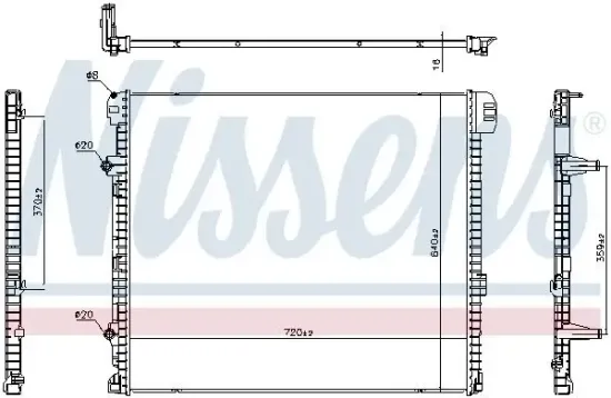 Kühler, Motorkühlung NISSENS 606979 Bild Kühler, Motorkühlung NISSENS 606979