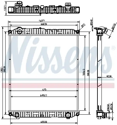 Kühler, Motorkühlung NISSENS 60752A Bild Kühler, Motorkühlung NISSENS 60752A