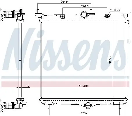 Kühler, Motorkühlung NISSENS 607031