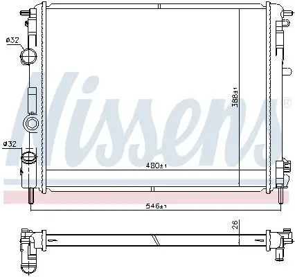 Kühler, Motorkühlung NISSENS 607085 Bild Kühler, Motorkühlung NISSENS 607085