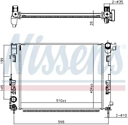 Kühler, Motorkühlung NISSENS 607086