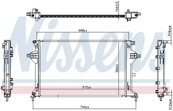 Kühler, Motorkühlung NISSENS 607111