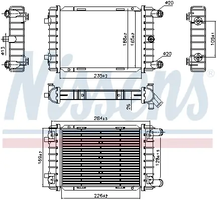 Kühler, Motorkühlung NISSENS 607112