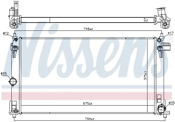Kühler, Motorkühlung NISSENS 607154