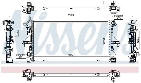 Kühler, Motorkühlung NISSENS 607200 Bild Kühler, Motorkühlung NISSENS 607200