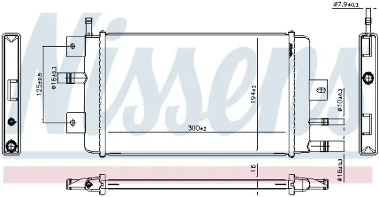 Kühler, Motorkühlung NISSENS 607222 Bild Kühler, Motorkühlung NISSENS 607222
