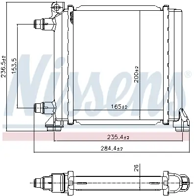 Kühler, Motorkühlung NISSENS 607256
