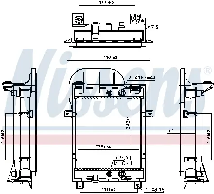 Kühler, Motorkühlung NISSENS 607292 Bild Kühler, Motorkühlung NISSENS 607292
