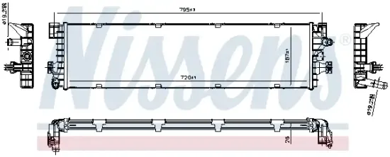 Kühler, Motorkühlung NISSENS 607327 Bild Kühler, Motorkühlung NISSENS 607327