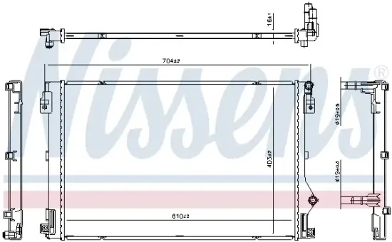 Kühler, Motorkühlung NISSENS 607344 Bild Kühler, Motorkühlung NISSENS 607344