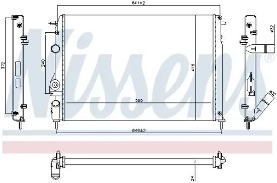 Kühler, Motorkühlung NISSENS 607348 Bild Kühler, Motorkühlung NISSENS 607348